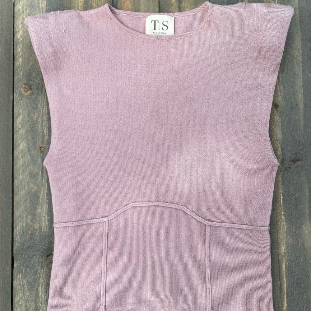 Twine and string plush pink classy top
